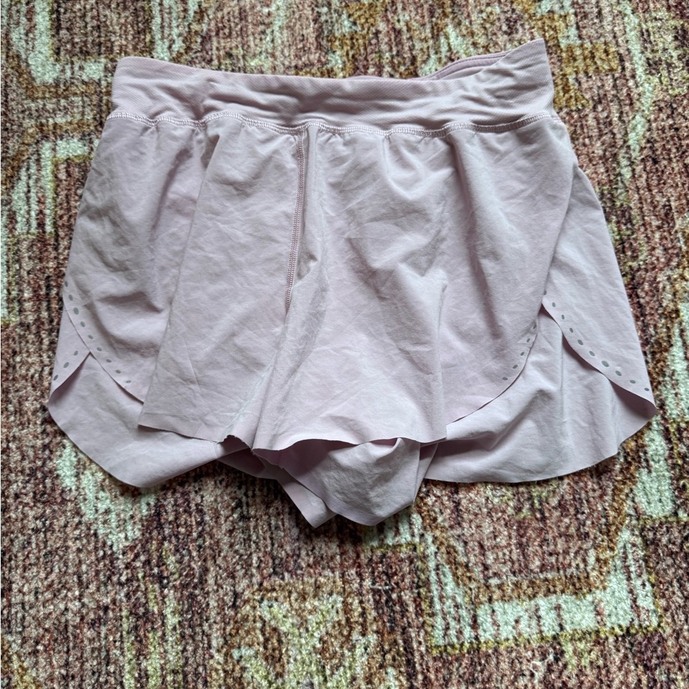 Pink peony Lululemon fast and free shorts size 6
